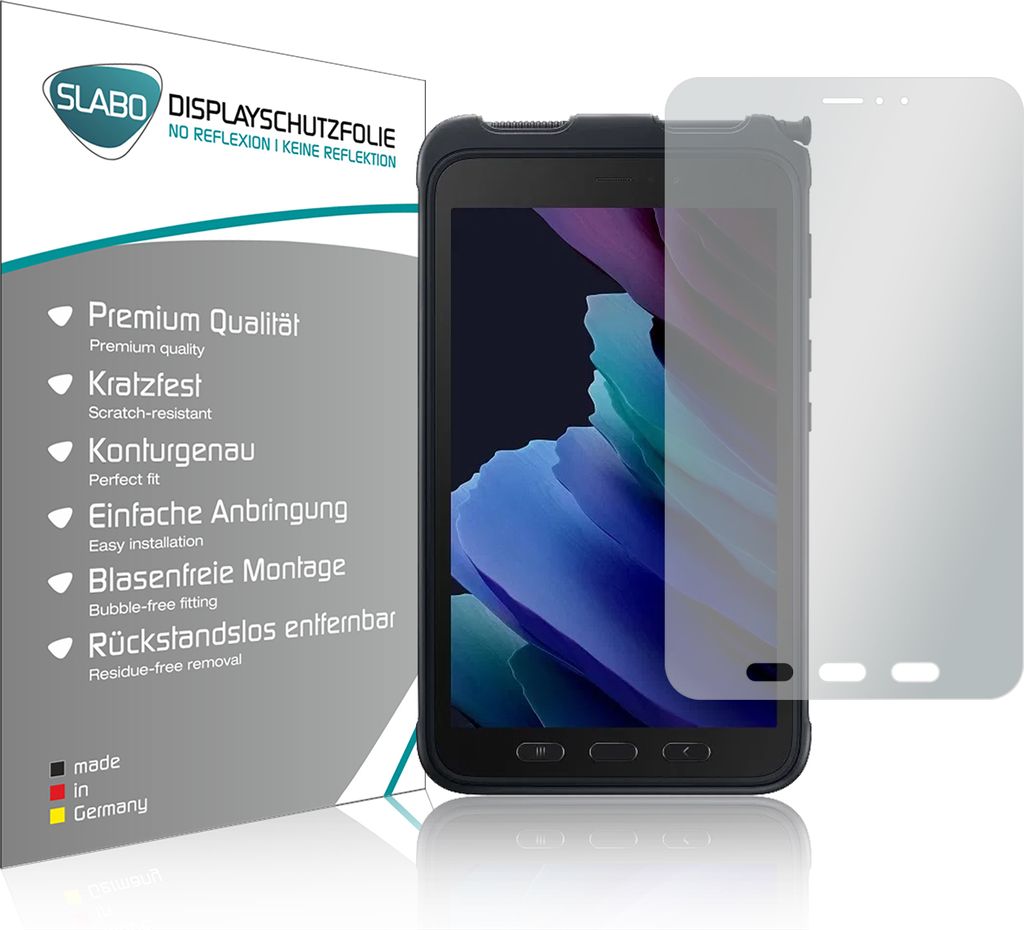 2x Slabo Displayschutzfolie für Samsung Galaxy Tab Active 3 MATT "No Reflexion" Displayfolie Schutzfolie Folie