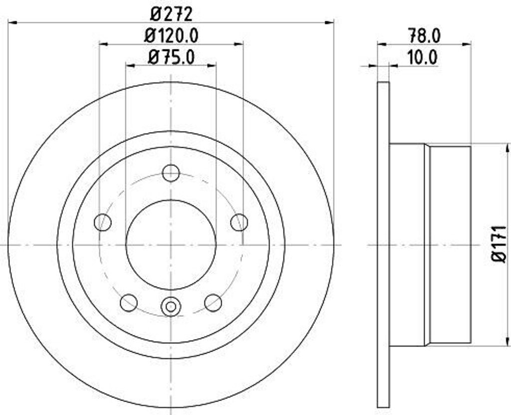 HELLA 8DD 355 104-261 - OE 1160809 Bremsscheibe für 3er (E36)