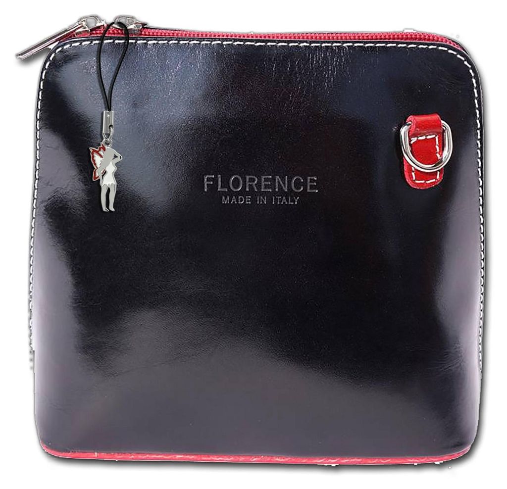 Borsa a tracolla, borsa a spalla, colore nero e rosso, in Immagine del prodotto 