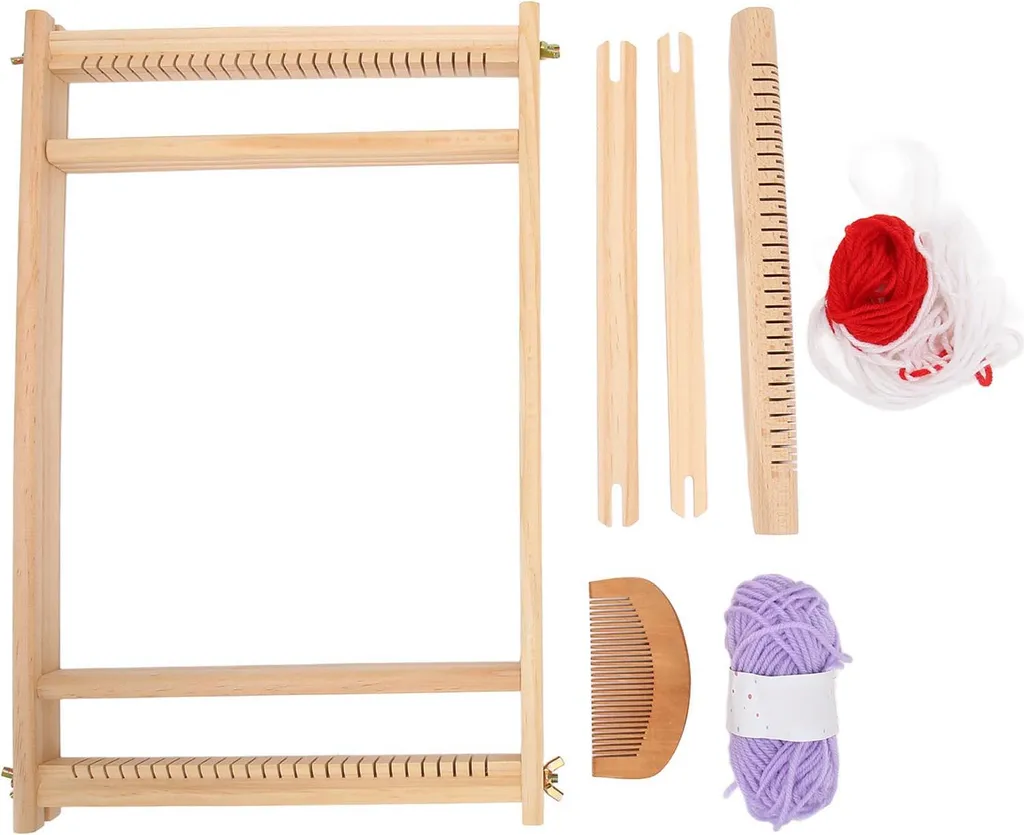 Jeu de tissage éducatif pour enfant en bois naturel kit DIY créatif