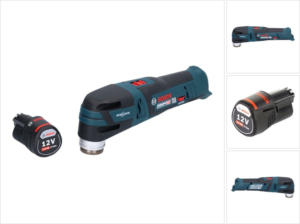 Bosch GOP 12V-28 Professional Akku Multi Cutter Starlock Brushless + 1x Akku 3,0 Ah - ohne Ladegerät
