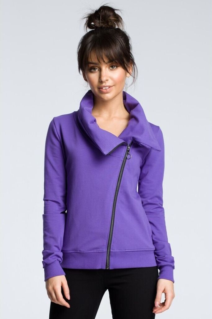 BeWear Sweatshirt mit Reißverschluss für Frauen Bunlemphius B071 lila S