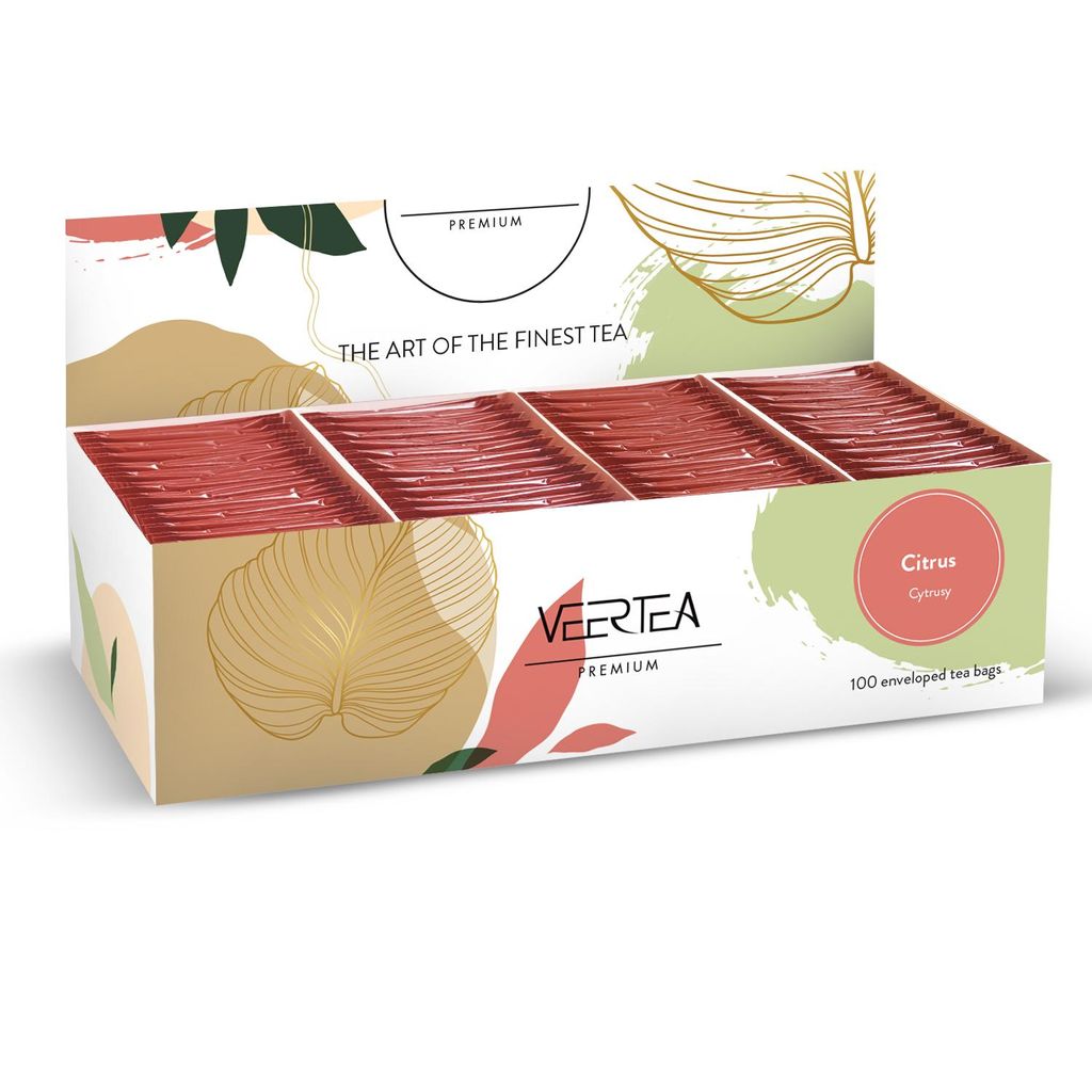 Veertea, set da tè, tè agli agrumi, 100 bustine Immagine del prodotto 