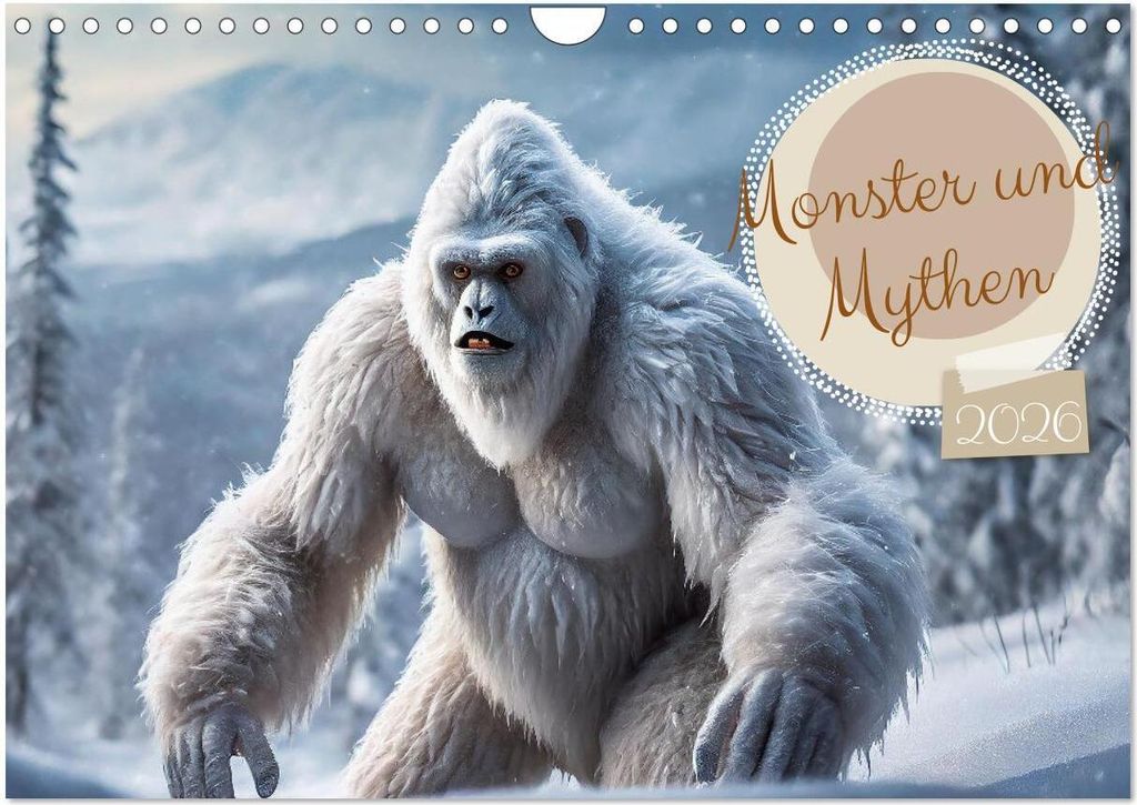 Monster & Mythen (Wandkalender 2026 DIN A4 quer), CALVENDO Monatskalender