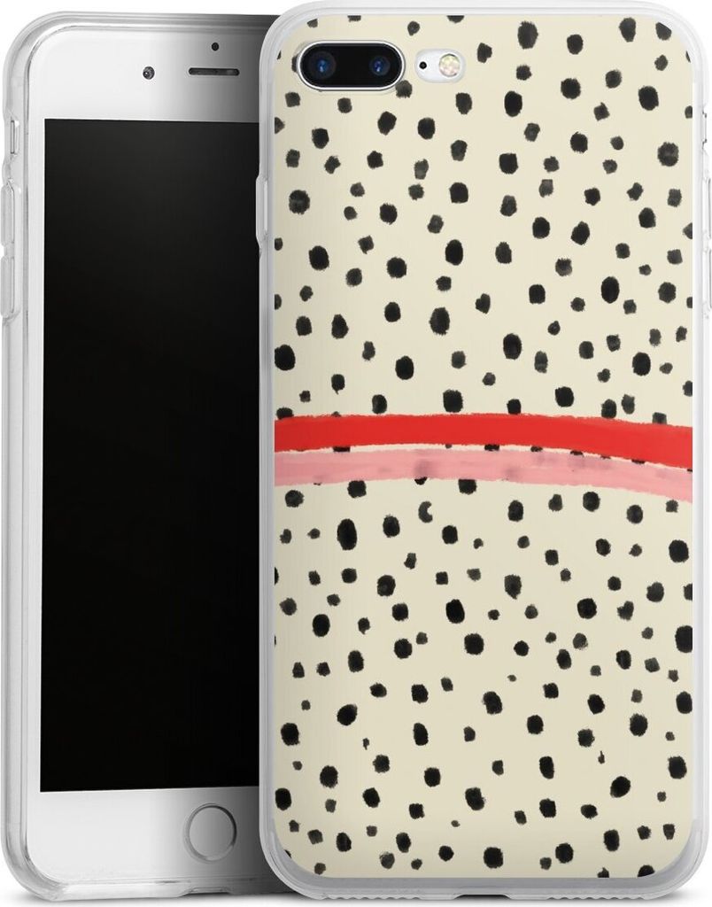 DeinDesign Handyhülle für Apple iPhone 7 Plus Silikon Hülle Case Smartphone Schutzhülle Kunst Punkte Streifen