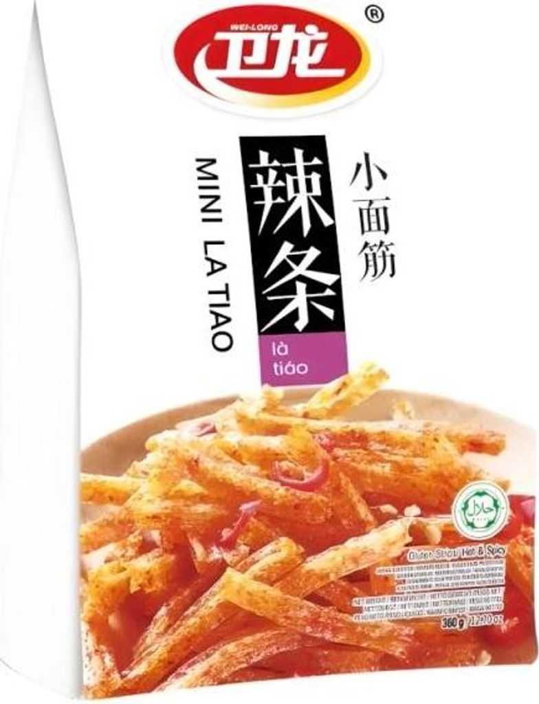Wei-long | Mini La Tiao Snack - 360g - Scharf - Knusprig - Produktbild 