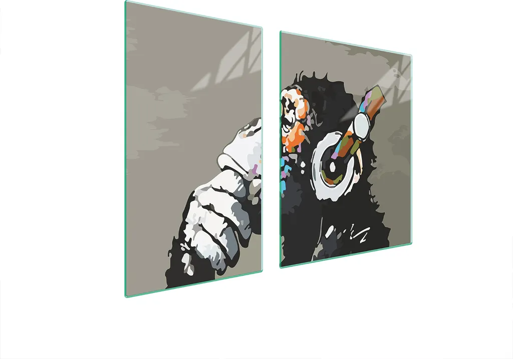 Coprifornelli 100x52 Vetro Temperato Musica Grigio - Cucina Ordinata