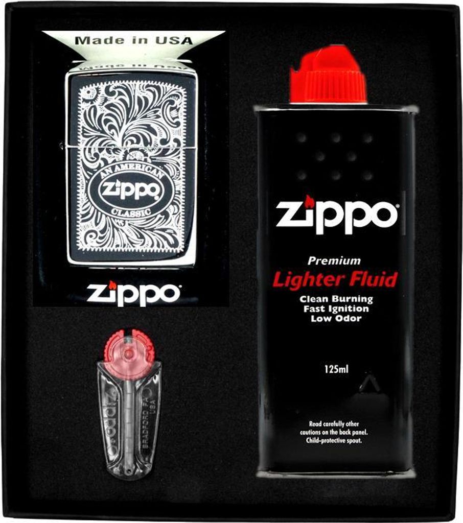 ZIPPO Feuerzeug AMERICAN CLASSIC Geschenkset Nr. 1