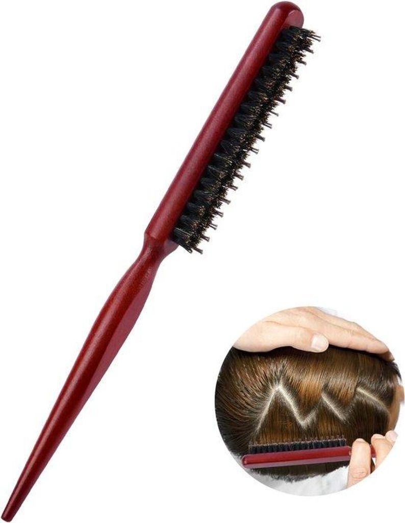 Professionelle Haarkam für Vrouwen - Zachte Massageborstel mit Handgriff - Haarborstel für Glanz und Volumen - Borstel für natürlichen und troc...
