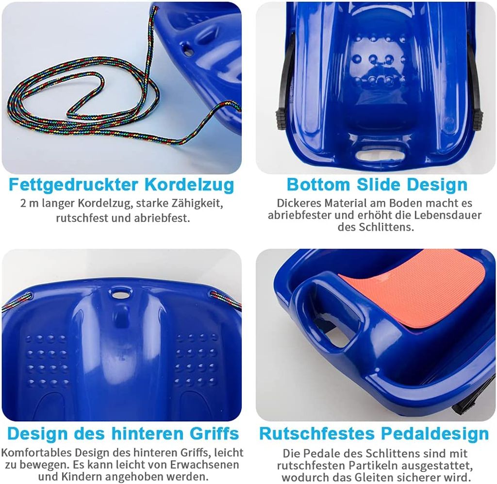 Schlitten Snow Schlitten Kinderschlitten Kunststoffrodel Produktbild 3