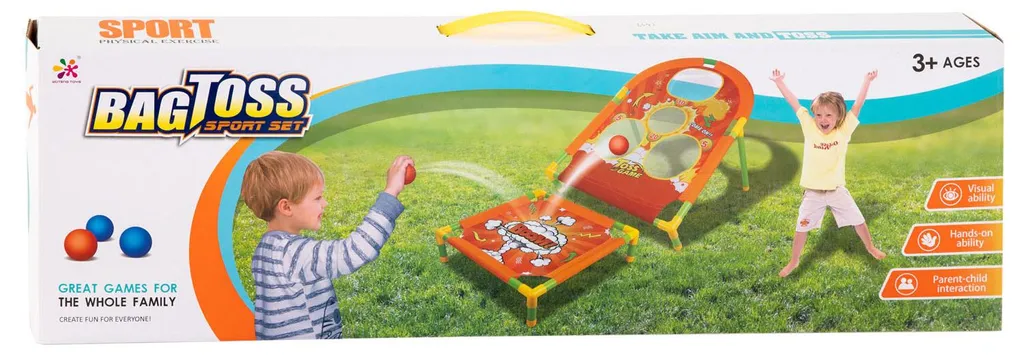 Jeu de lancer de balles multicolore en carton rigide et sécurisé