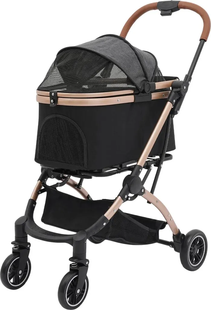 Poussette pour chiens de taille moyenne pliable pour balade et voyage