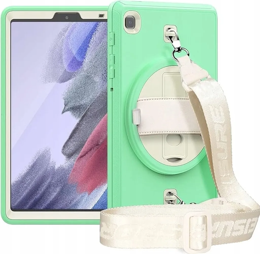 Custodia Professionale Samsung Tab A7 10.4 Verde Cinturino Ergonomico