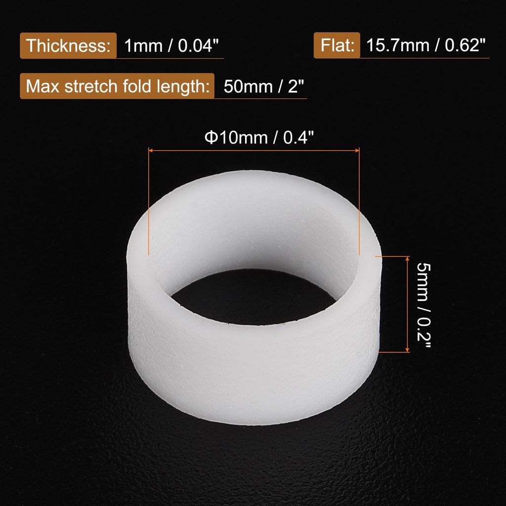 100 Stš¹ck Silikon Kautschuk B?nder Ringe Rutschfest 10mm Durchm. 1mm Dick 5mm Breit fš¹r Drahtseilkabeln Bš¹ndel Umwickeln