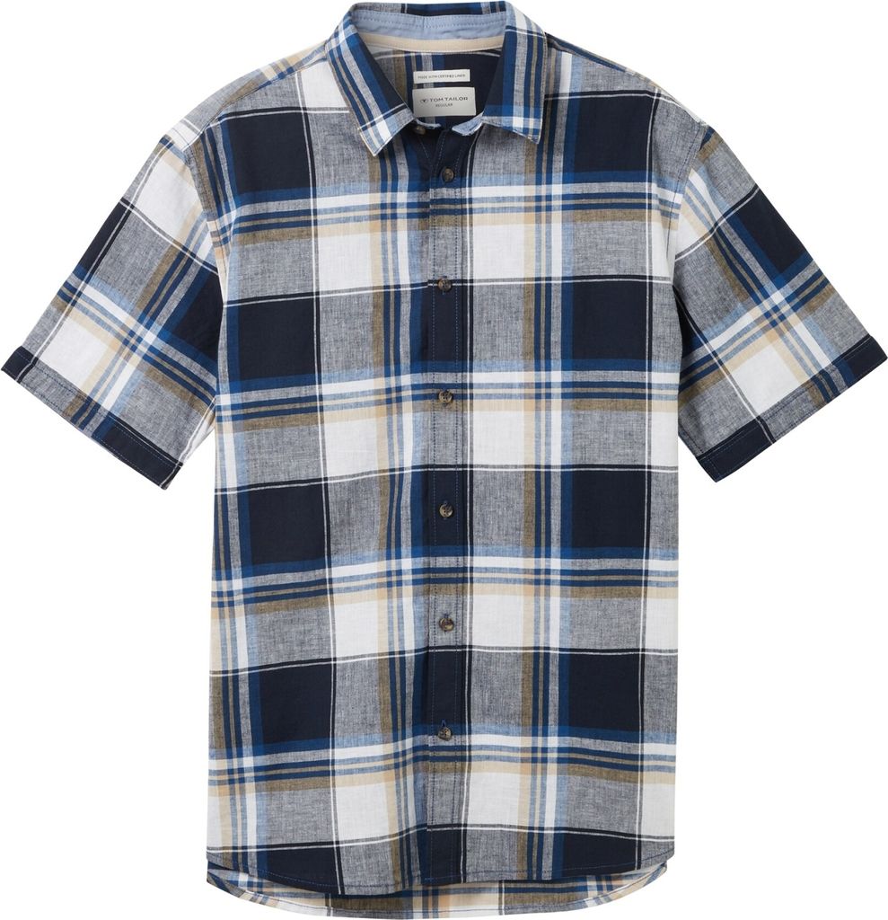 TOM TAILOR checked Baumwolle linen 34718 S