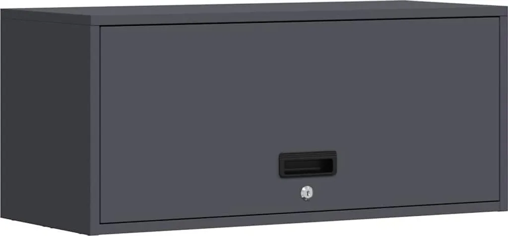 Armadietto Pensile SYFAX Antracite Acciaio | Garage 80 x 33 x 35 cm