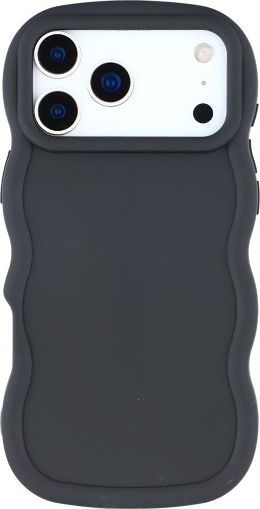 Hülle für Apple iPhone 17 Pro Max - Phonesta Wavy Silikon Back Cover - Schwarz