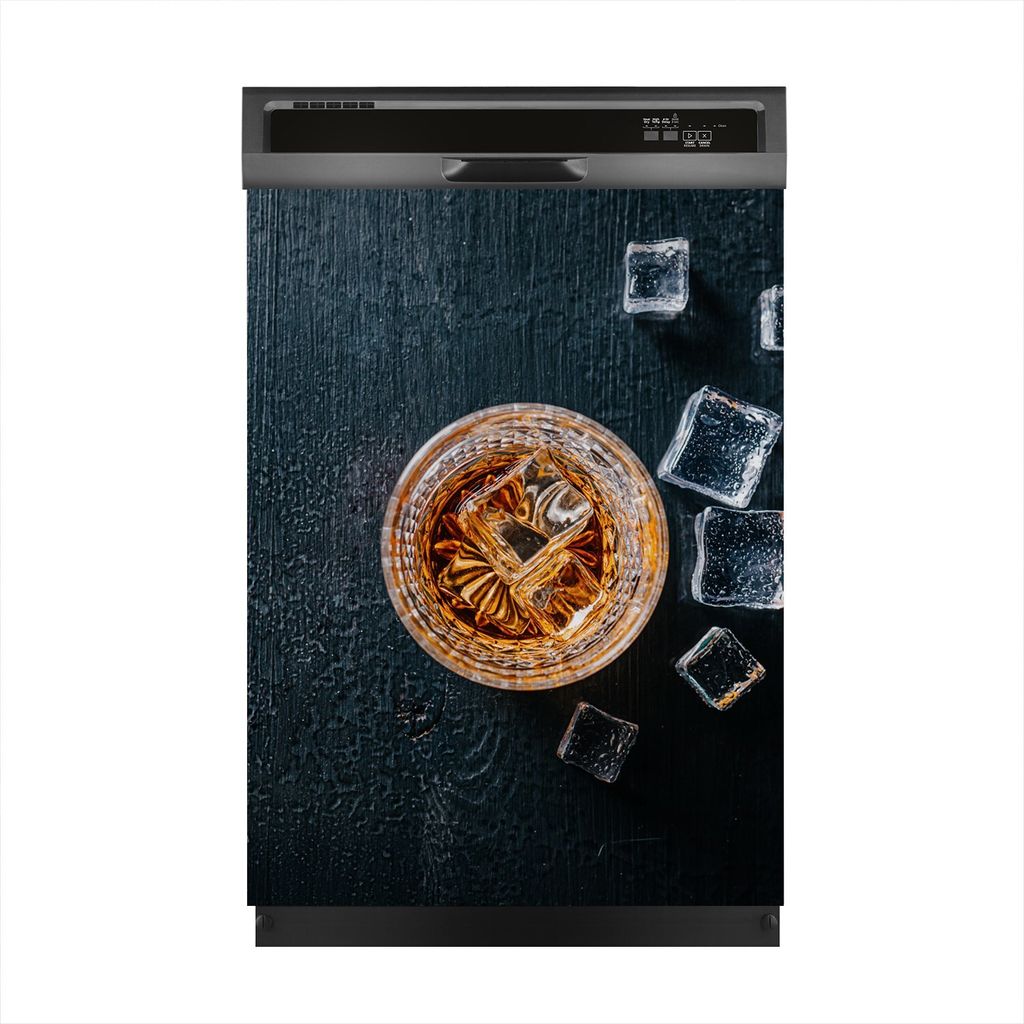 Magnete Dekorative 60x80 cm Küche Magnetmatte Spülmaschine - Whisky Glas