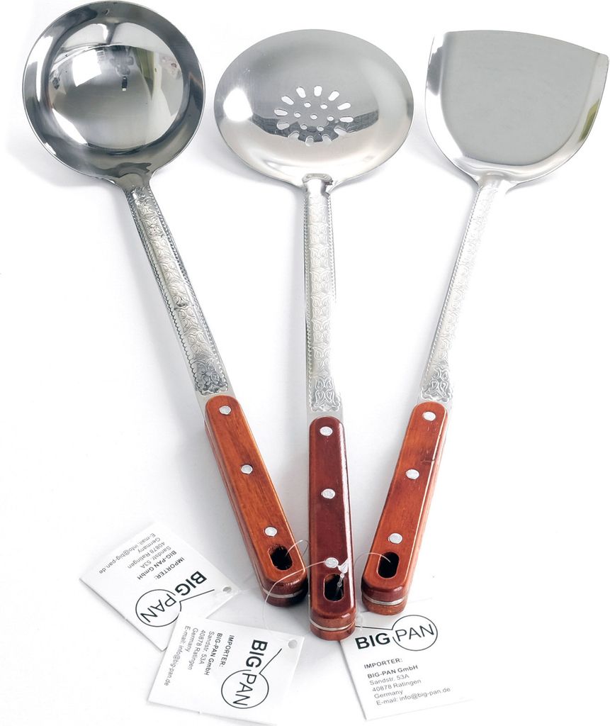 3er-Set XL 45cm Schöpflöffel Suppenkelle Küchenhelfer Produktbild 