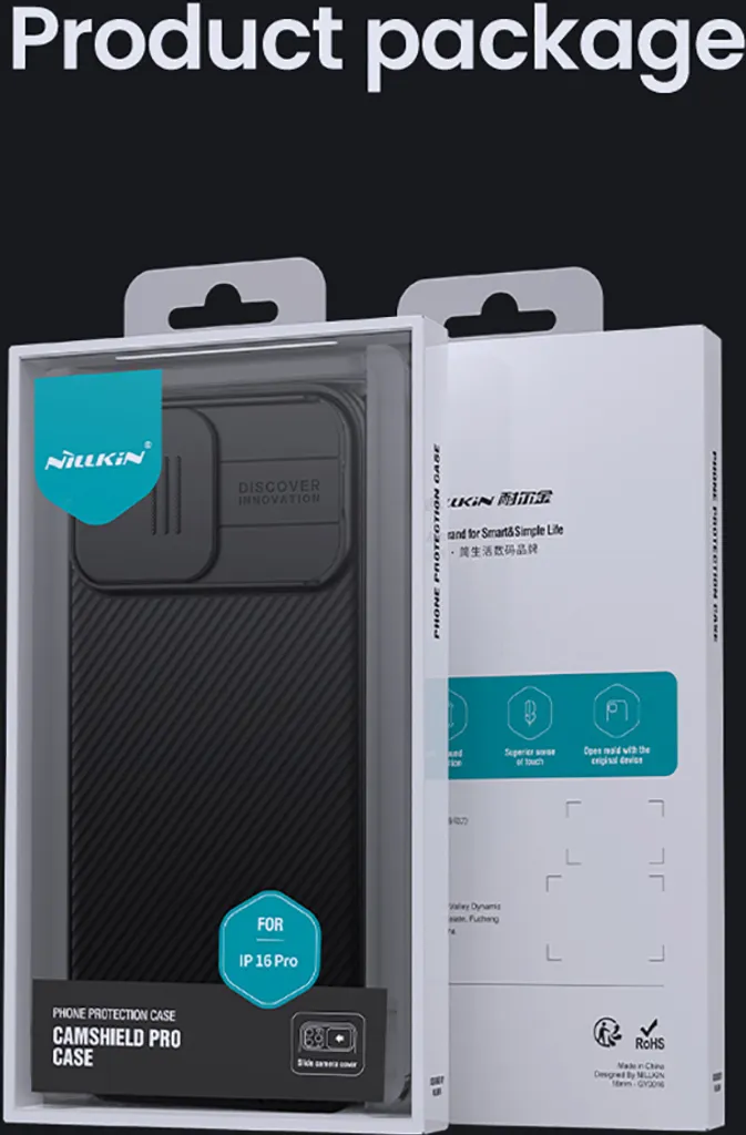 Custodia Nillkin CamShield Pro iPhone 16 Pro Nero - Protezione Fotocamera - 22