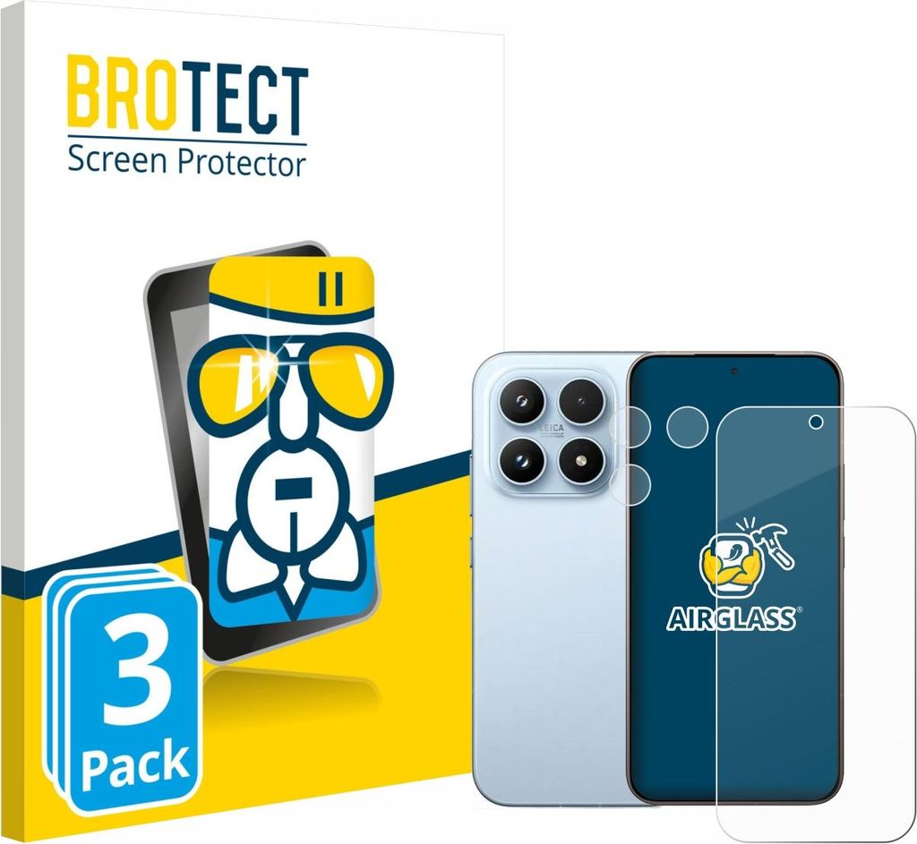3x BROTECT Schutzglas für Xiaomi 17 (Display+Kamera) Schutzfolie Panzer Folie Glas Display Schutz klar