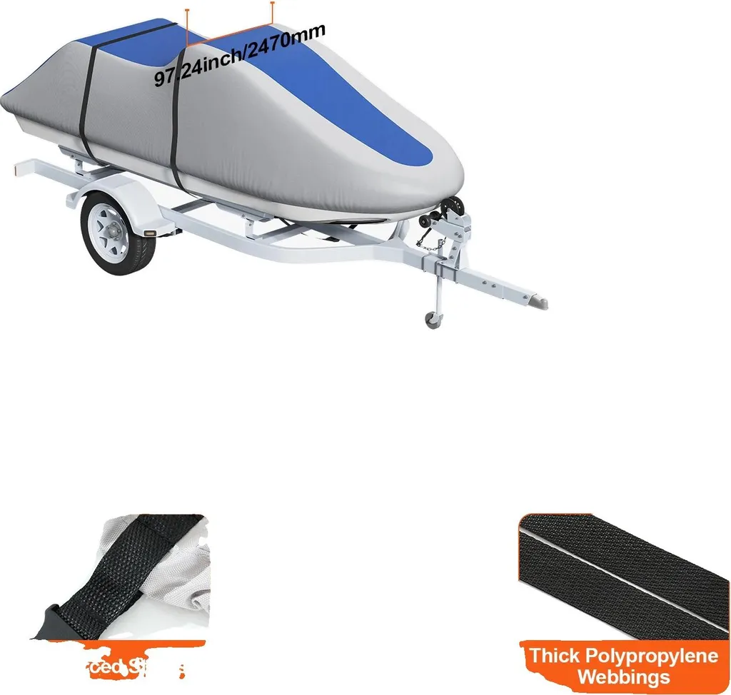 Bâche jet-ski 126-135ft étanche 600D avec protection solaire anti-UV pro