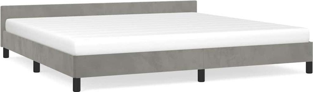 vidaXL Bettgestell ohne Matratze Hellgrau 200x200 cm Samt Produktbild 