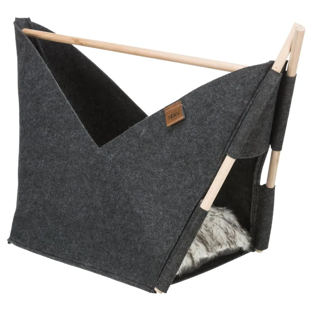 Cocon pour chat TRIXIE Elise en feutre anthracite pour siestes calmes