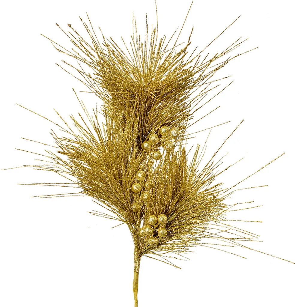 Branche Décorative en Plastique Doré 80 cm Finition Métallisée Chic