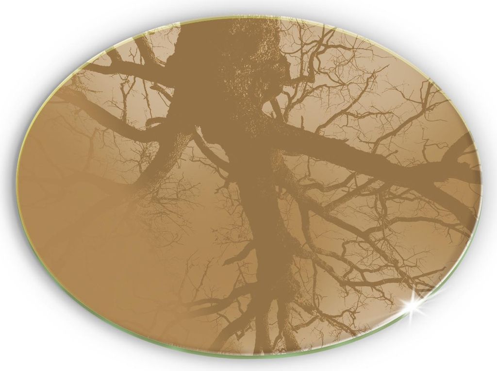 Untersetzer für Grabkerze Motiv Grabstein Gummifüße - 40 cm - Beige Farbe