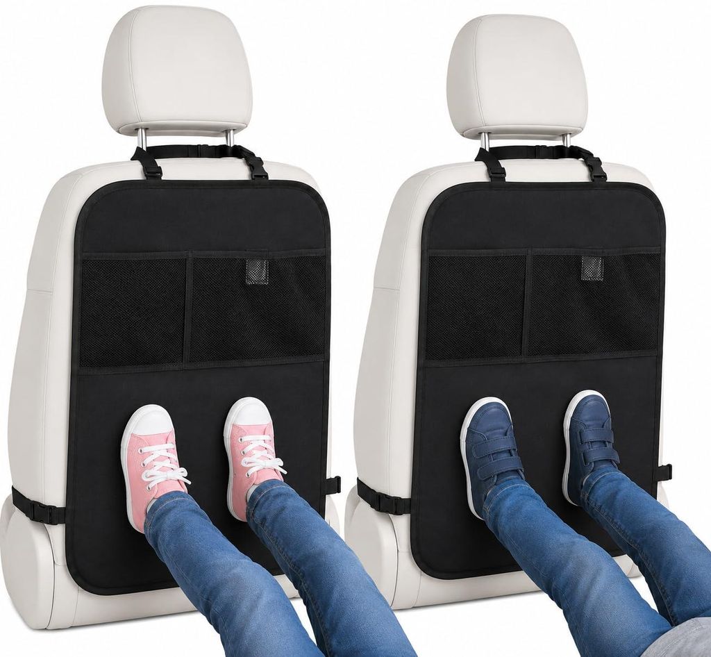 Enovoe Kick-Matten, Rücksitzschoner für Fahrzeuge, Rücksitzschoner für Kinder, 2