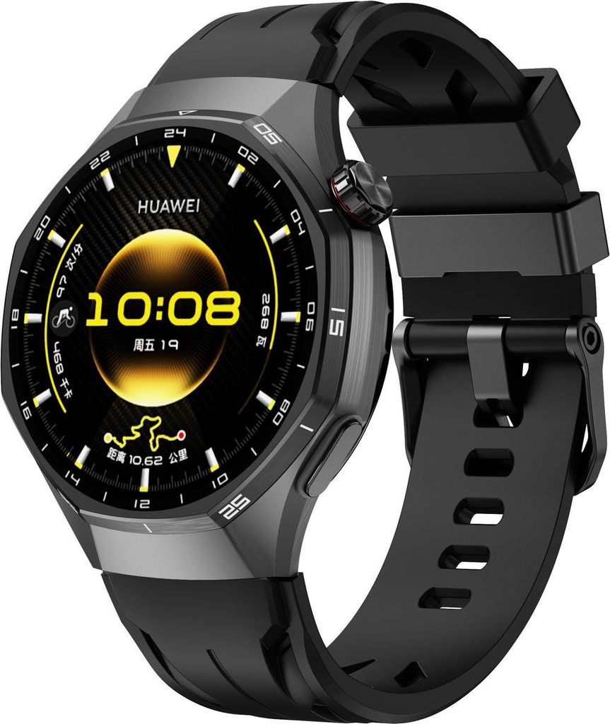 Stravo 20 mm Silikon Sportarmband Racing Design für Samsung Galaxy Watch 7 6 5 4 FE und Garmin Vivoactive Venu Forerunner Vivomove - Schwarz