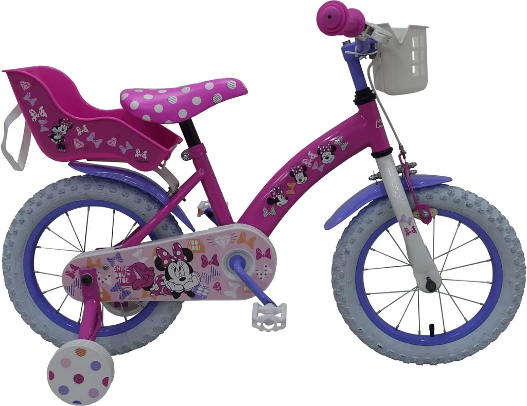 Bicyclette pour fille Disney Minnie 14 pouces avec roues stabilisatrices