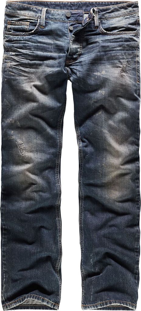 Black Premium by EMP Herren blaue Jeans in lockerem Loose Fit und Medium Rise Schnitt für hohen Tragekomfort – dezente Used-Look Waschung und pr...