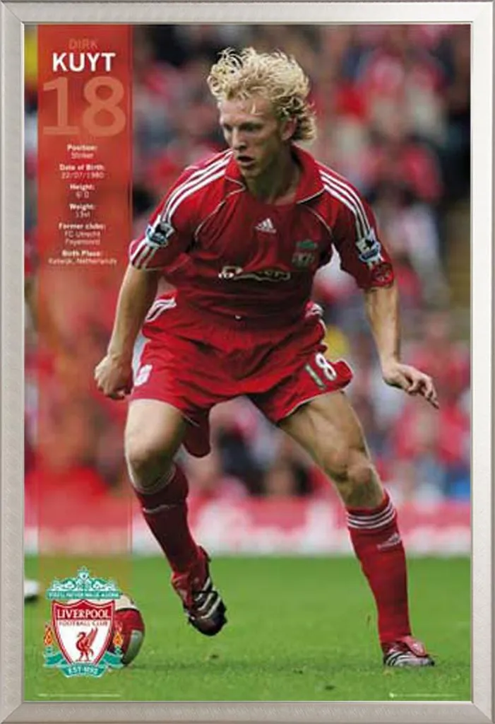 Regalo Tifosi Liverpool: Poster Dirk Kuyt Incorniciato Shinsuke