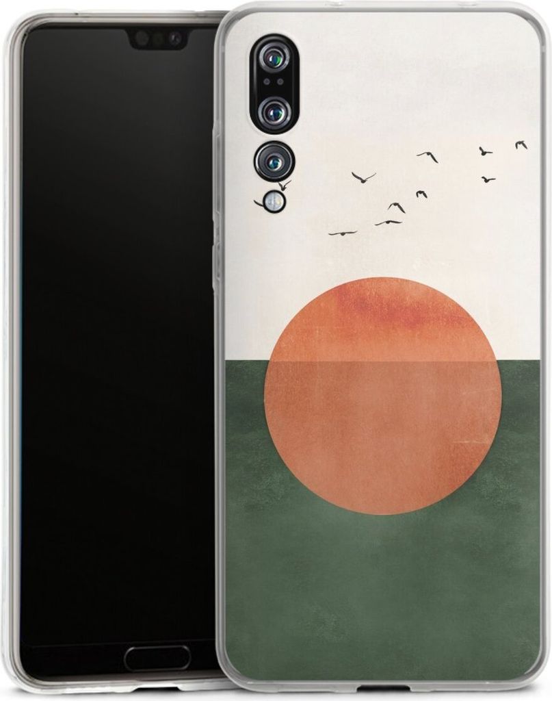 DeinDesign Handyhülle für Huawei P20 Pro Silikon Hülle Case Smartphone Schutzhülle Sonnenschein Sonnenuntergang Vogel