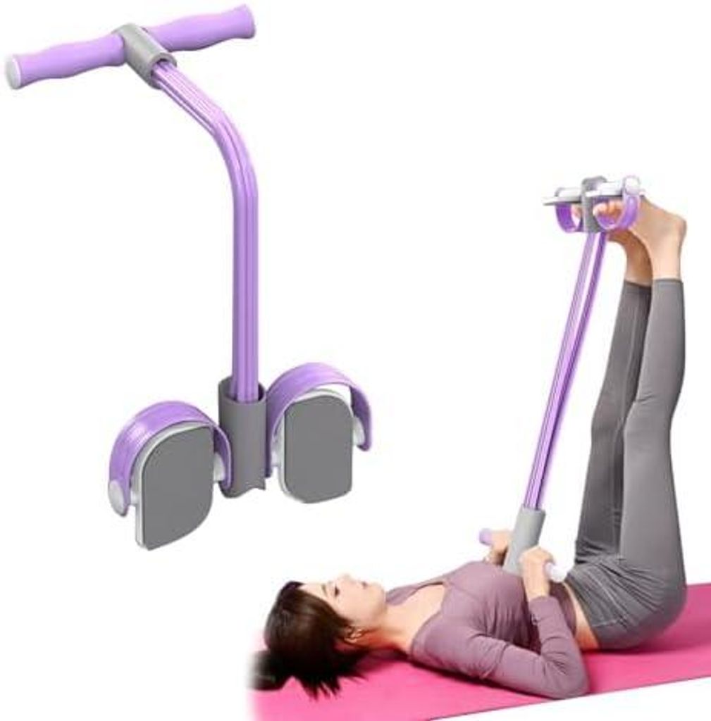 Bauchtrainer,Sit-Up Trainingsgeräte Bodybuilding Expander Ganzkörpertrainer für Zuhause 6 Tubes Elastische Zugseil Multifunktions,Bauchformer,Ob...