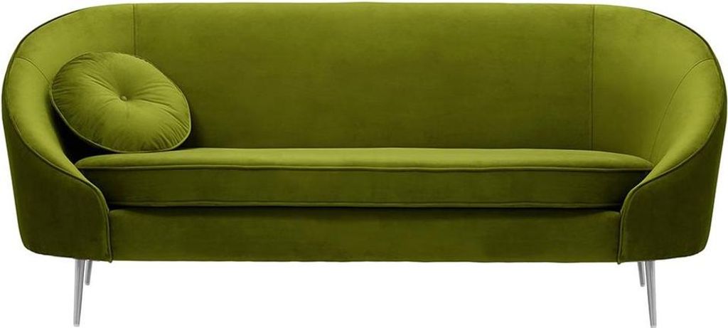 Dreisitzer-Sofa Kooper-Velluto 9-Standard piping-chrome metal