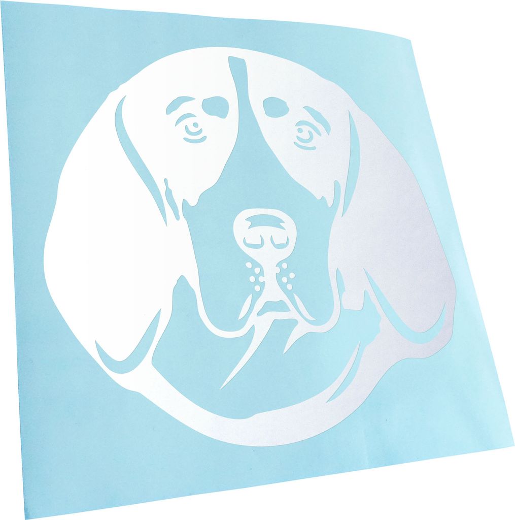 Kiwistar - Autoaufkleber - American English Coonhound - Mattweiss - 30x27cm - Aufkleber für Auto, Laptop, Fahrrad, LKW, Motorrad mehrfarbig JDM De...