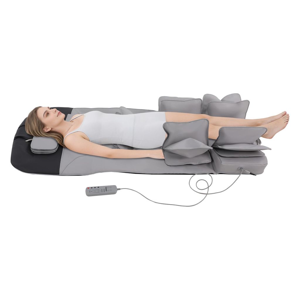 Ganzkörper-Massagematte, Massagematte mit Airbags, Ganzkörper-Stretch-Massagematte, Grau