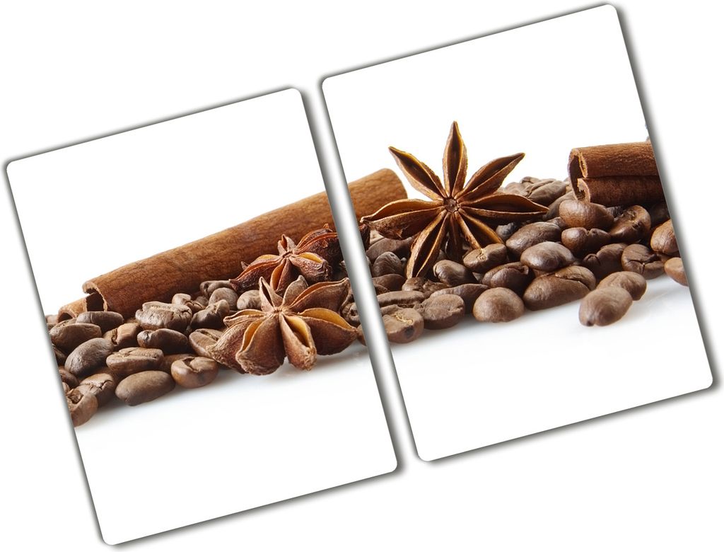 Tulup Glas Herdabdeckplatte - 2x40x52 cm - Glaskeramikkochfeld-Abdeckung Spritzschutz Glasabdeckplatte Kochplattenabdeckung und Schneidebrett - Zwe...