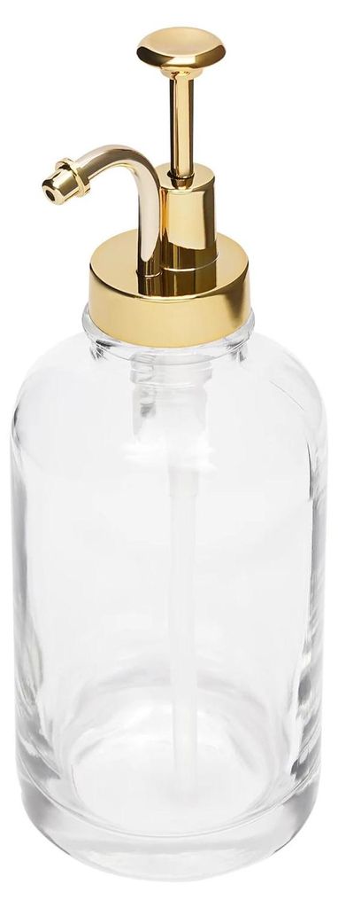 Spenderflaschen - Seifenspender/Sirupspender - 2er-Set - 500 ml - Glas - Edelstahlpumpe - Auslaufsicher - Gold