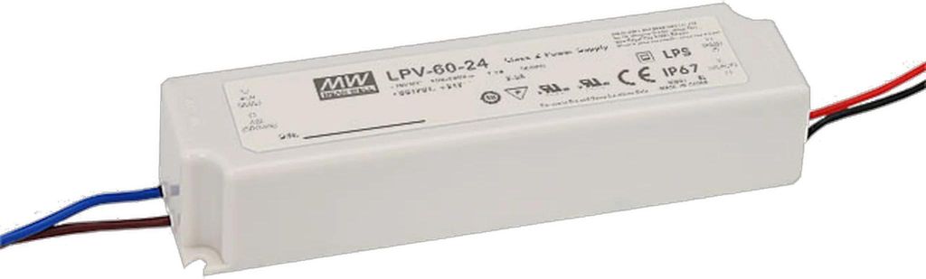 MEAN WELL LPV-60-24, Blanco, 90 - 264 V, 47 - 63 Hz, 400 g, Imagen del producto 
