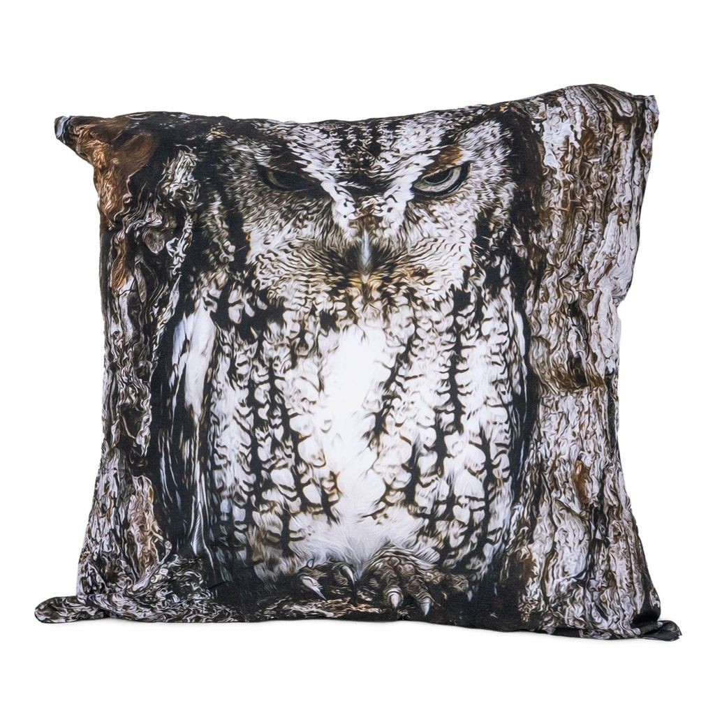 cosey Kissenbezug 45x45, Kissenhülle mit Motiv für Dekokissen, Sofakissen – verschiedene Motive Polyester D15 Eule