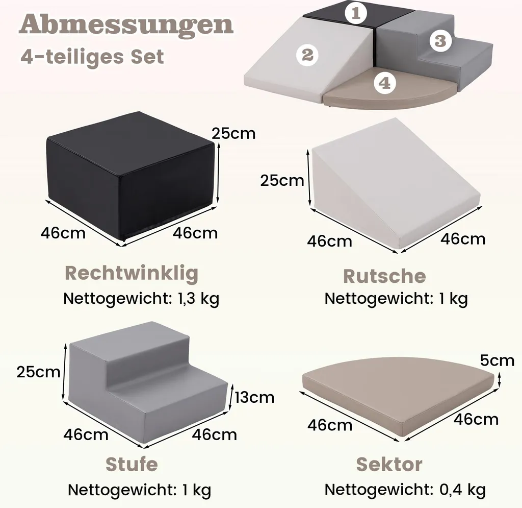 Cubes en Mousse sans Risque de Choc Jeu de Construction Sécurisé Enfants