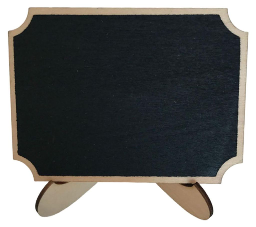 Mini-Tafel mit Ständer, wiederverwendbar, kleine Tafel, abwischbare Holztafel, Schreibtischdekoration