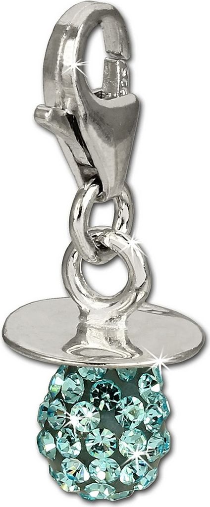 SilberDream hellblau Charm Nuckel Zirkonia 925 Silber Charms-Anhänger GSC502H