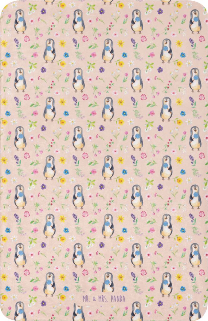 Mr. & Mrs. Panda Heimdecke Pinguin Lolli 100 x 150 cm - Rosa - Geschenk, Kuscheldecke, Naschen, Süßigkeiten, Decke, Süß, Plaid, Tagesdecke, Woh...