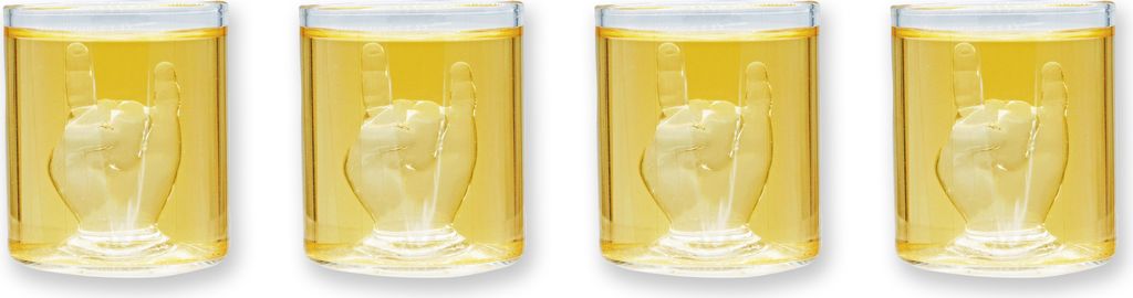 Winkee Rocks - Sada 4 skleniček na panáky Rock Hand Obrázek produktu 