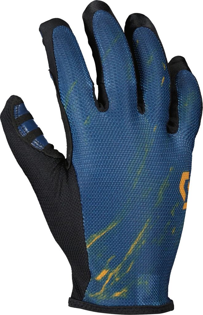 Scott Langfinger-Fahrradhandschuhe - TRACTION LF - Blau/Orange XL
